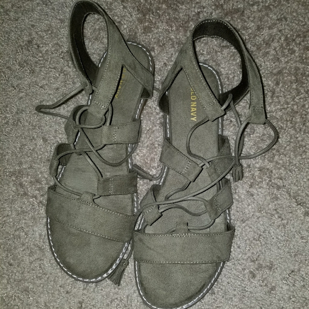 Gladiator Lace Up Sandals (Old Navy)